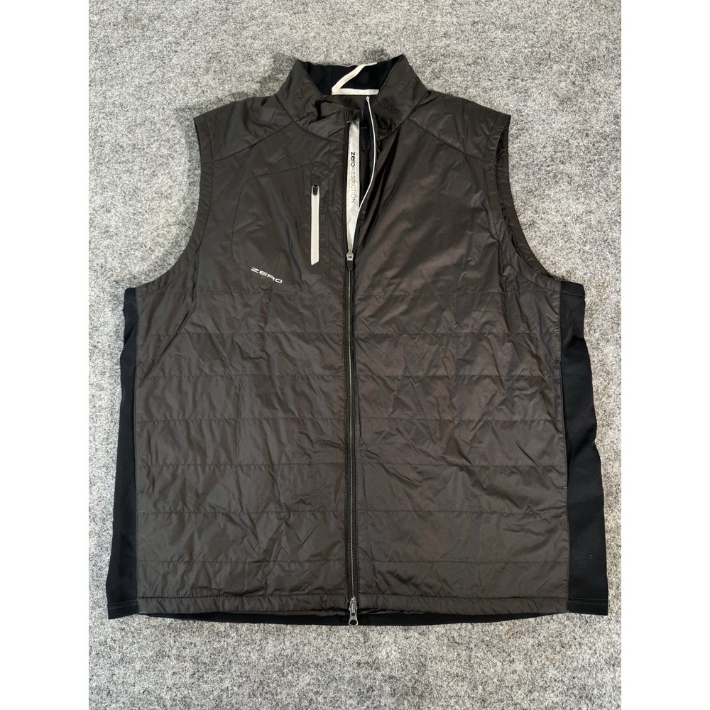 Zero Restriction Men's XXXL PrimaLoft Insulated Golf Vest Black Full Zip